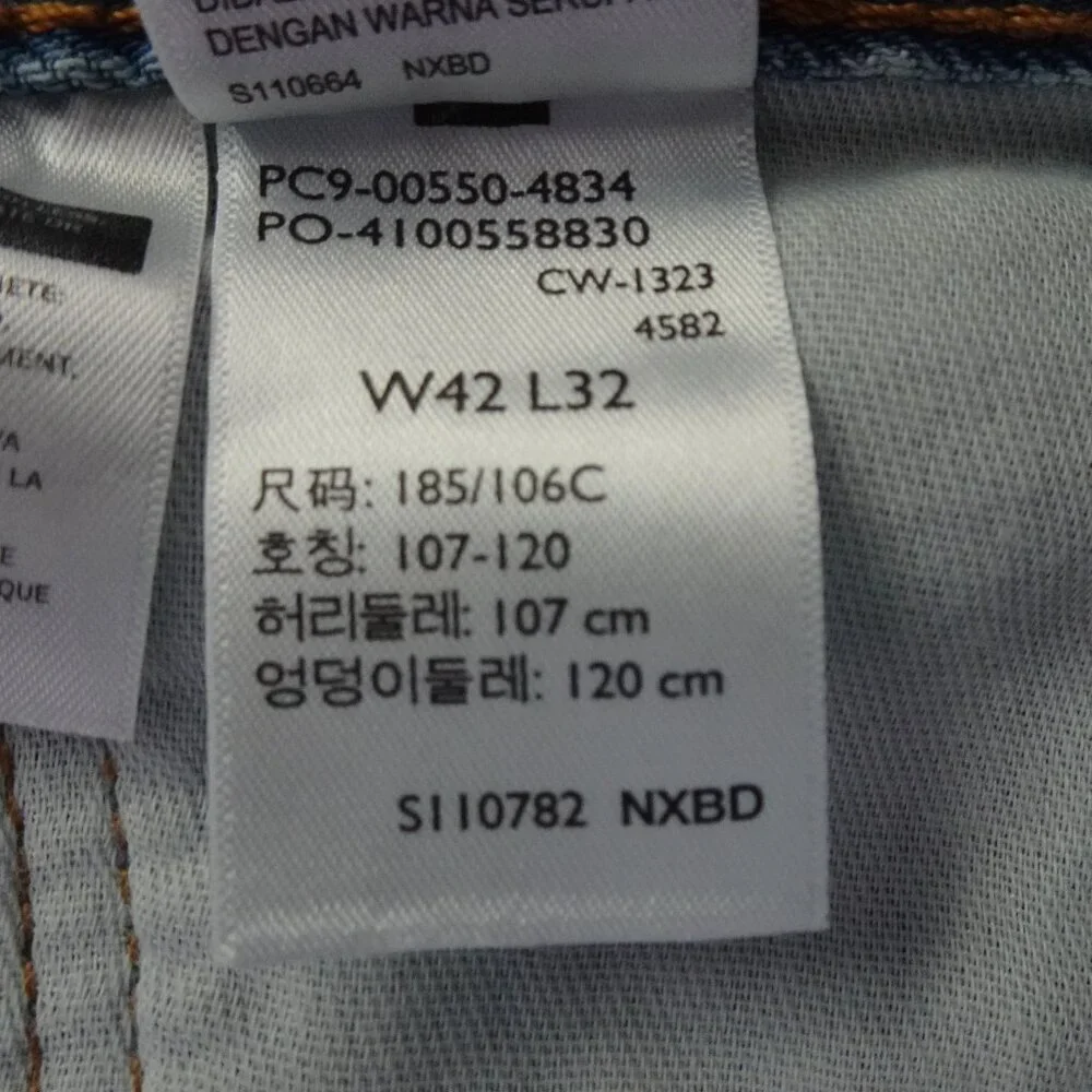 Levi's 550 Relaxed Jeans Men's Size 42x32 Blue Denim Cotton Loose Fit
